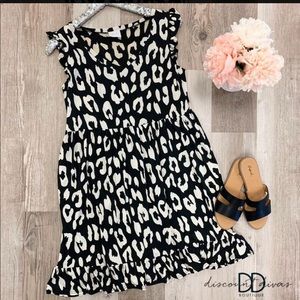 Leopard dress pockets 2xl black&white